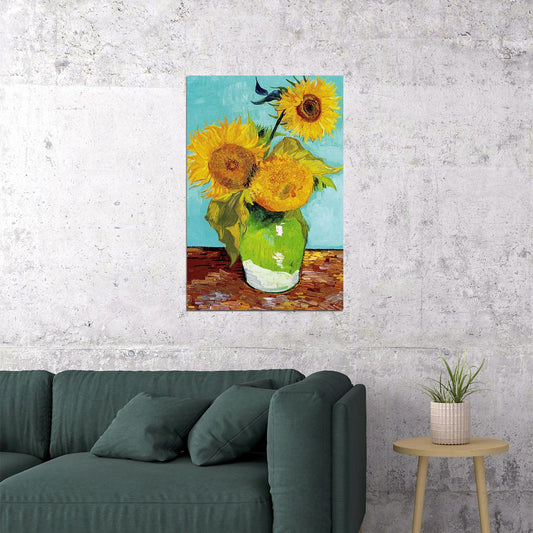 Sunflowers Photo Oil Poster Wall Art Print Home Wall Decor - xonomax