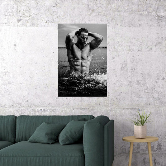 Tim In Water Sexy Male Model Fashion Picture Poster Wall Art Print Home Wall Decor - xonomax