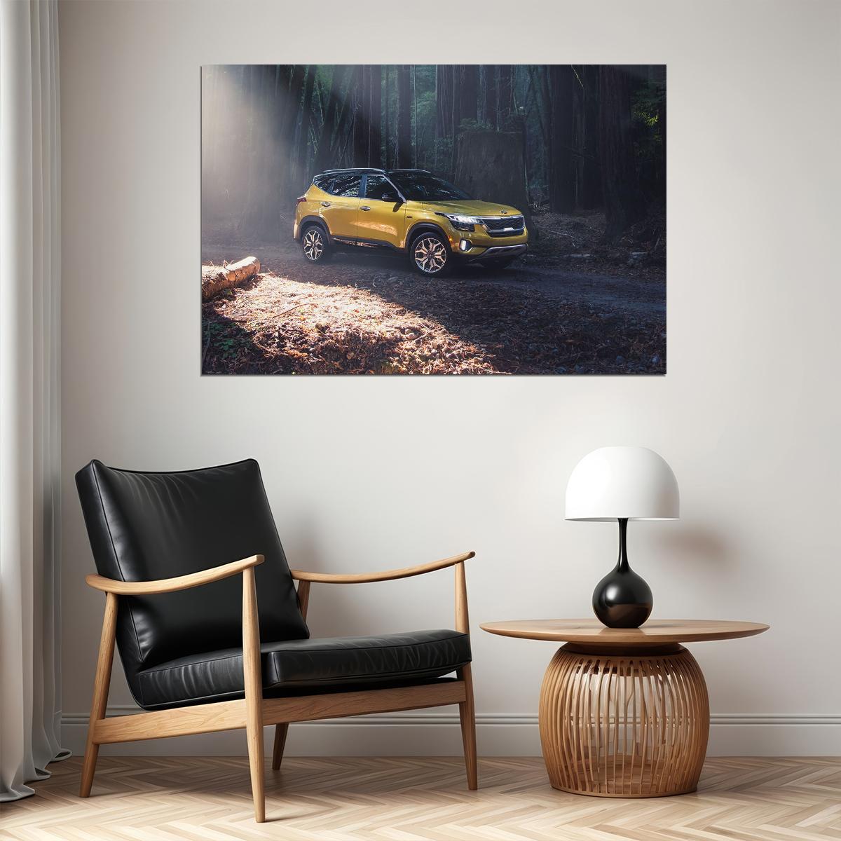 Kia Seltos 5 Seater Suv Car Poster Wall Art Print Home Wall Decor - xonomax