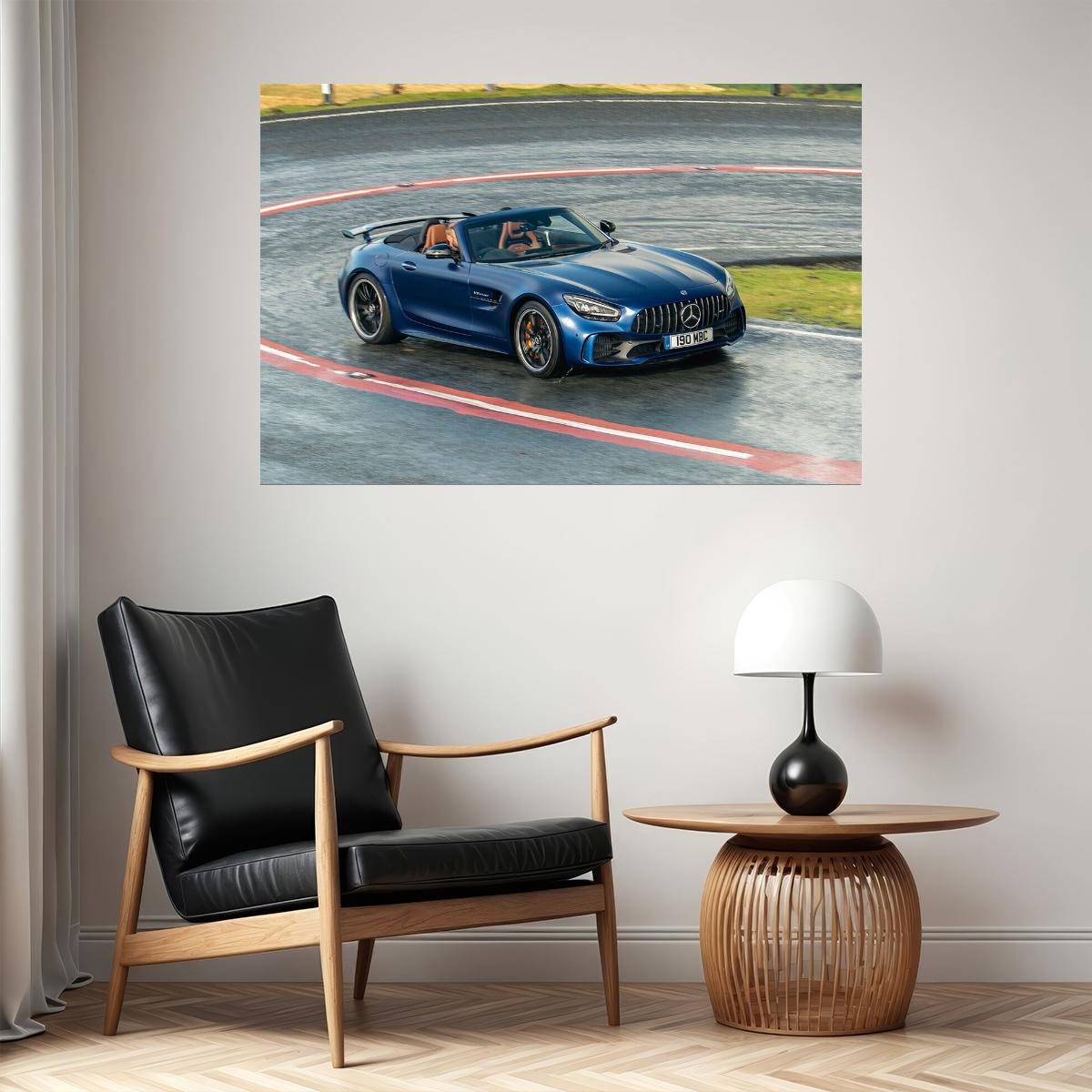 Mercedes-amg Gt R Roadster Cabriolet Poster Wall Art Print Home Wall Decor - xonomax