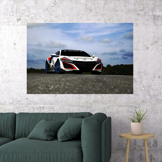 Acura Nsx Pikes Peak Driving Performance Poster Wall Art Print Home Wall Decor - xonomax