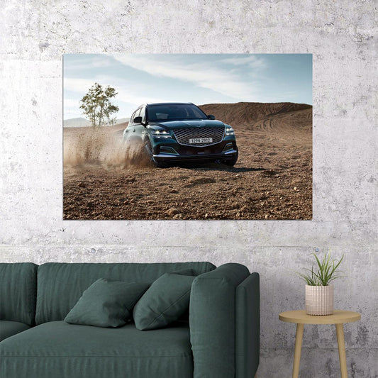 Genesis Gv80 Korean Suv Car Sandy Hill Poster Wall Art Print Home Wall Decor - xonomax