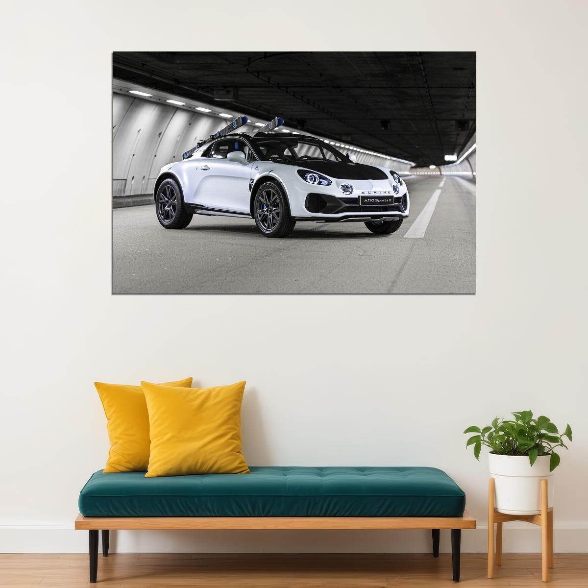 Alpine Sports X Car A110 Soft Top Poster Wall Art Print Home Wall Decor - xonomax