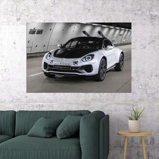 Alpine Sports X French Car A110 Poster Wall Art Print Home Wall Decor - xonomax