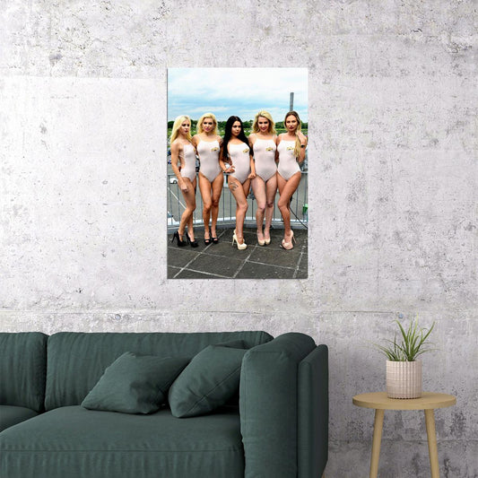 Starting Lineup 5 Sexy Female Models Picture Poster Wall Art Print Home Wall Decor - xonomax