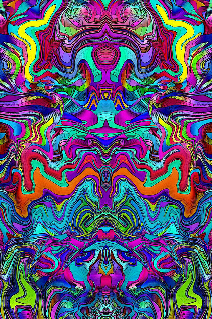 Vivid Radiation Psychedelic Fluctuation Poster Wall Art Print Home Wall Decor - xonomax