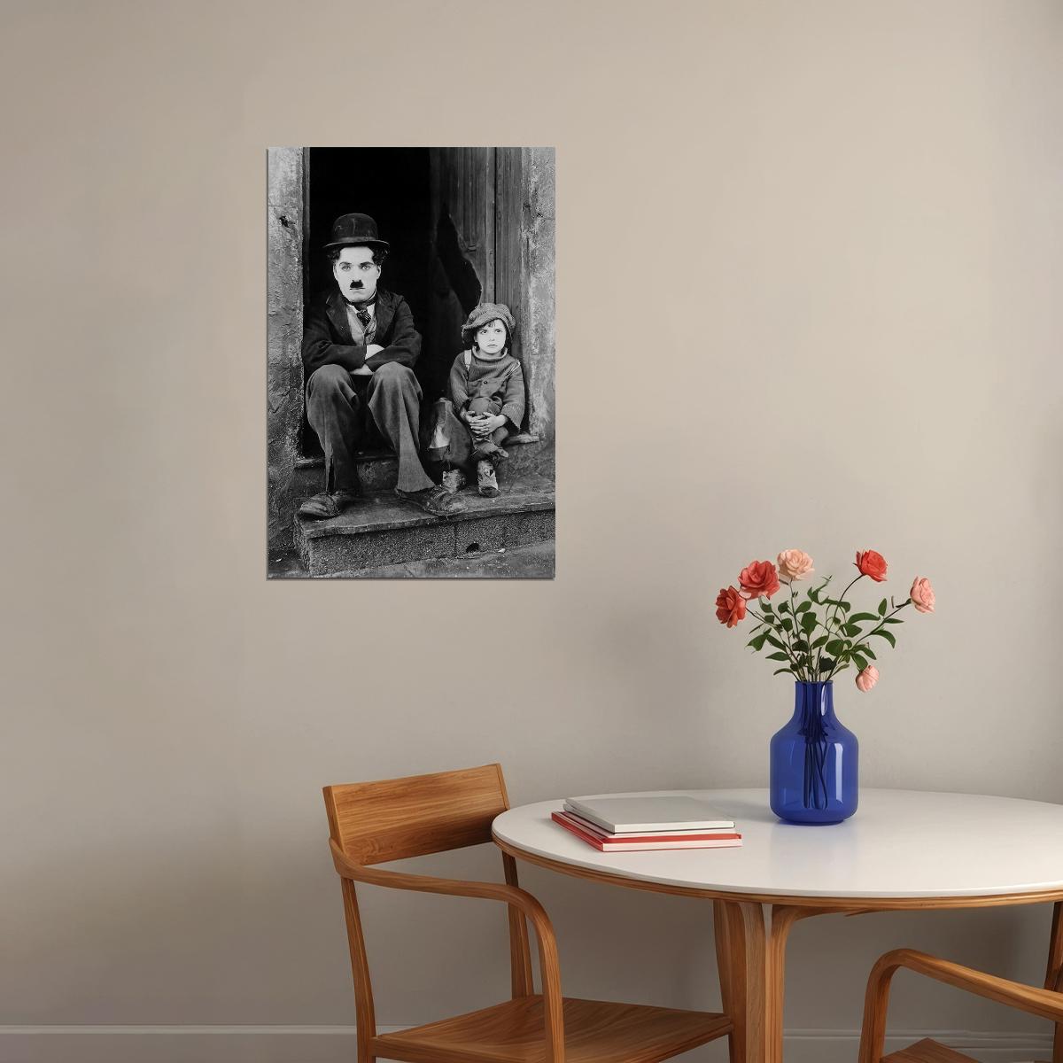 Charlie Chaplin In The Kid Movie Comedy Drama Poster Wall Art Print Home Wall Decor