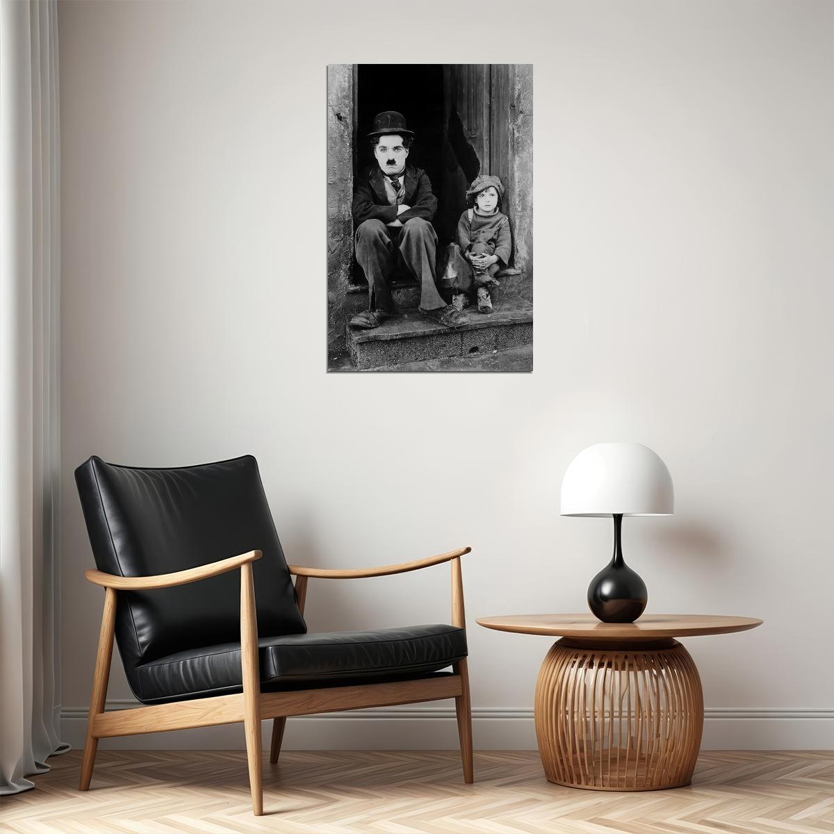 Charlie Chaplin In The Kid Movie Comedy Drama Poster Wall Art Print Home Wall Decor