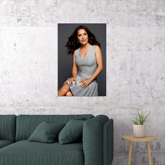 Salma Hayek Actress Low Cut Dress Photo Poster Wall Art Print Home Wall Decor - xonomax