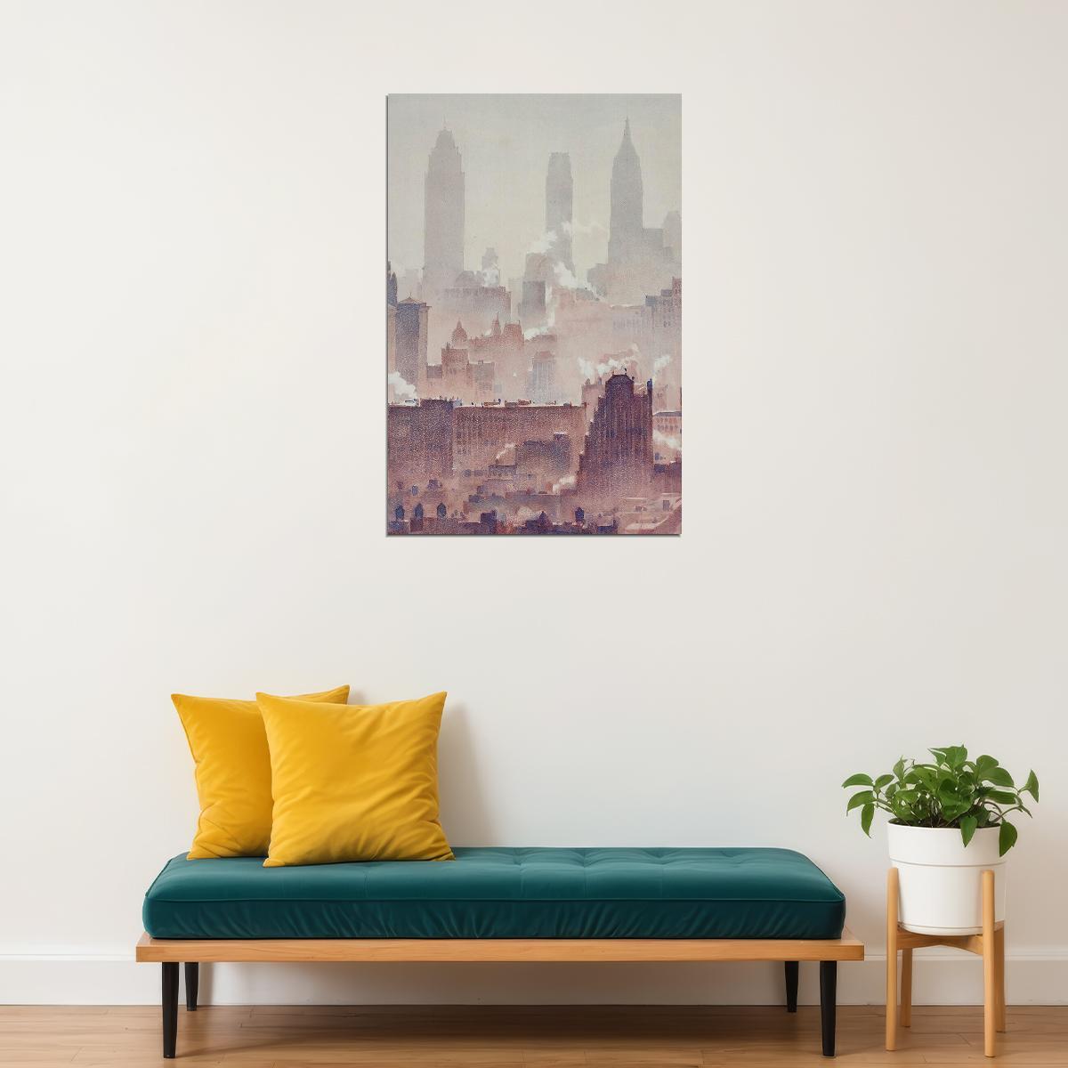 New York Cityscape 1931 Travel Photo Poster Wall Art Print Home Wall Decor - xonomax