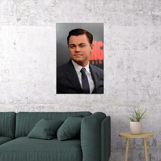 Actor Producer Leonardo Dicaprio In Black Jacket Poster Wall Art Print Home Wall Decor - xonomax