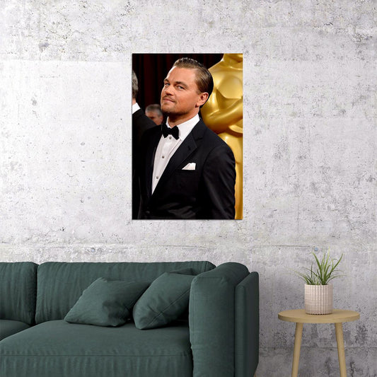 Actor Actress Leonardo Dicaprio In Black Jacket Poster Wall Art Print Home Wall Decor - xonomax