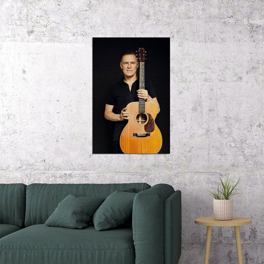 Bryan Adams With Guitar Singer Artist Musician Poster Wall Art Print Home Wall Decor - xonomax