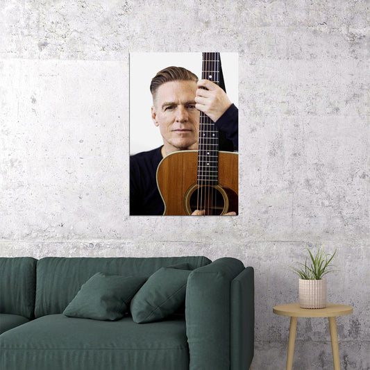 Bryan Adams With Guitar Artist Singer Musician Poster Wall Art Print Home Wall Decor - xonomax