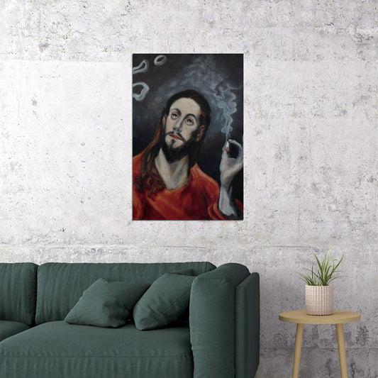 Holy Smoke Oil Painting Portrait Picture Poster Wall Art Print Home Wall Decor - xonomax