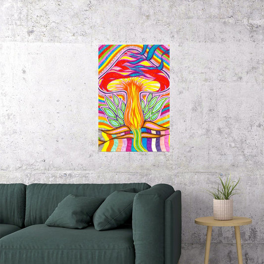 Ripples Colorful Psychedelic Design Poster Wall Art Print Home Wall Decor - xonomax