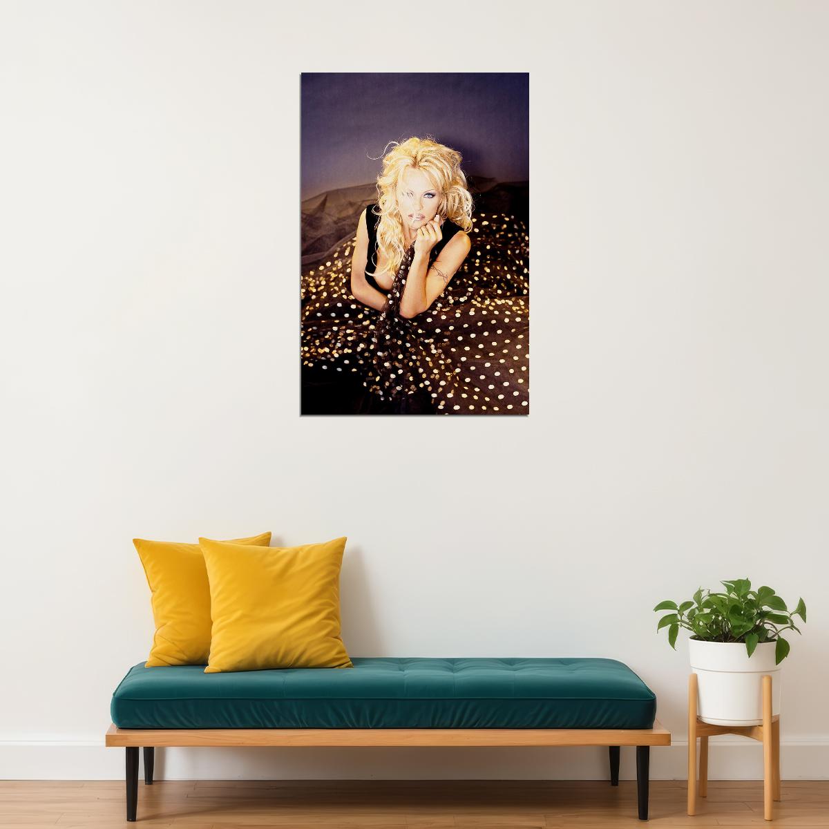 Pamela Pam Anderson Sexy Model Black Actress Poster Wall Art Print Home Wall Decor - xonomax