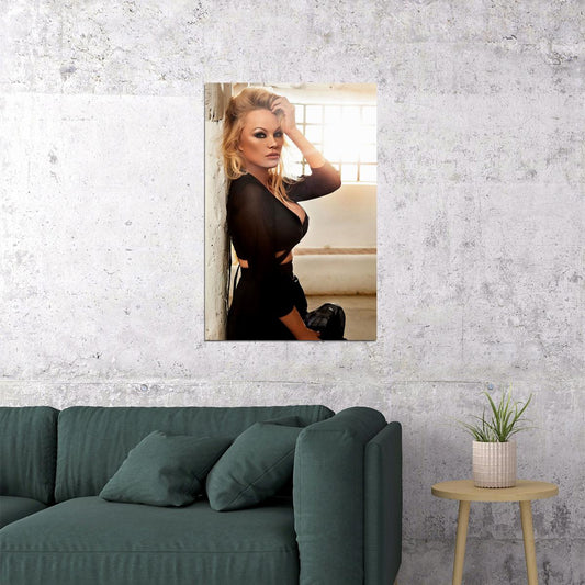 Pamela Pam Anderson Sexy Model Posing In Dress Poster Wall Art Print Home Wall Decor - xonomax