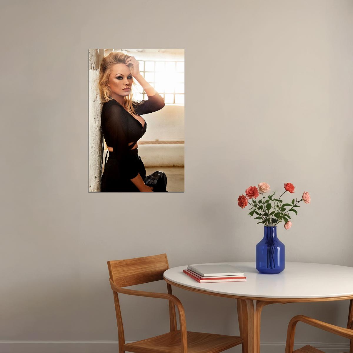 Pamela Pam Anderson Sexy Model Posing In Dress Poster Wall Art Print Home Wall Decor - xonomax