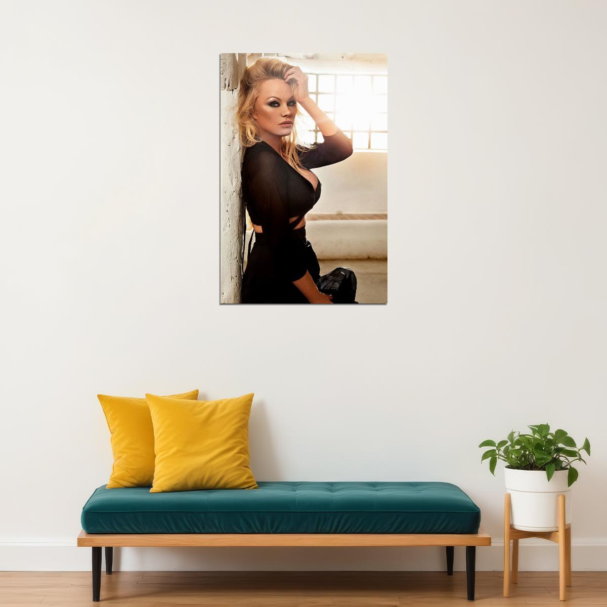 Pamela Pam Anderson Sexy Model Posing In Dress Poster Wall Art Print Home Wall Decor - xonomax
