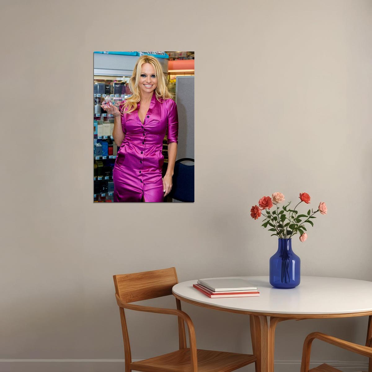 Pamela Pam Anderson Purple Sexy Model Poster Wall Art Print Home Wall Decor - xonomax