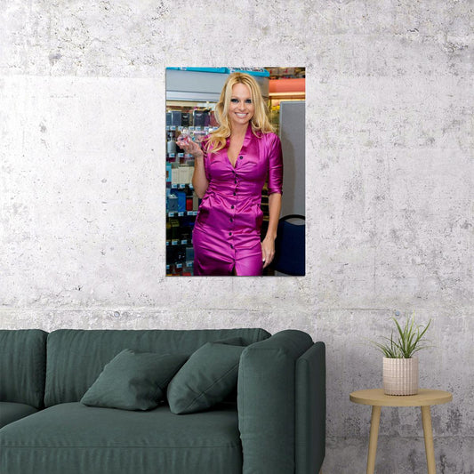 Pamela Pam Anderson Purple Sexy Model Poster Wall Art Print Home Wall Decor - xonomax