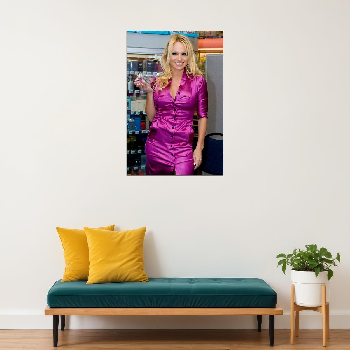 Pamela Pam Anderson Purple Sexy Model Poster Wall Art Print Home Wall Decor - xonomax