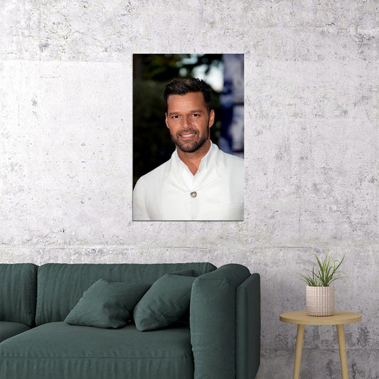 Ricky Martin White Jacket Photo Songwriter Poster Wall Art Print Home Wall Decor - xonomax