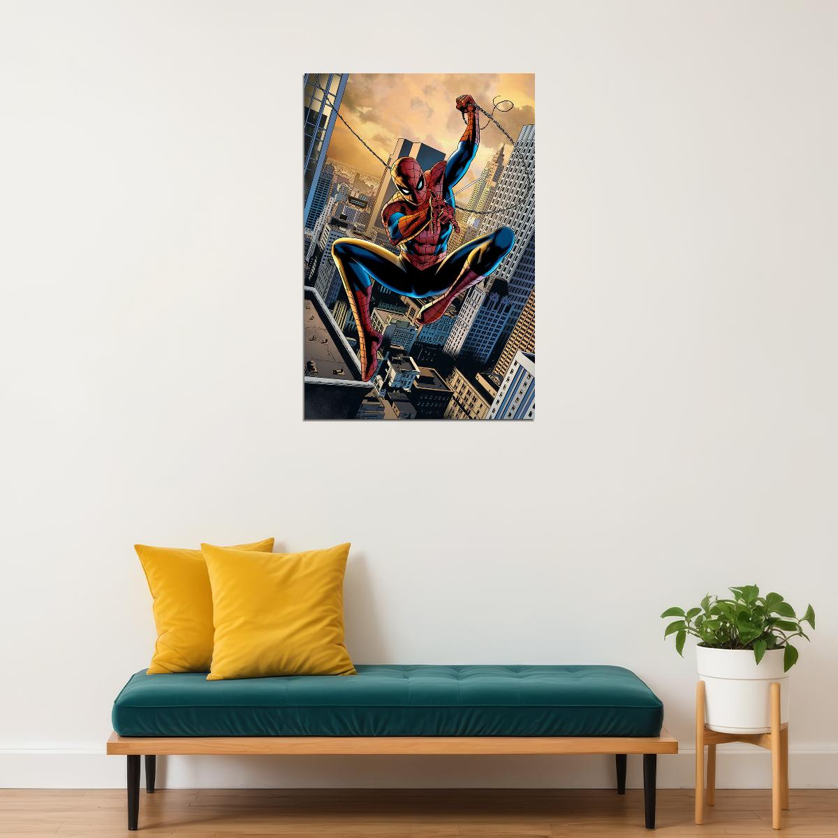 Spider Man Adventure Danger Comic Superhero Poster Wall Art Print Home Wall Decor