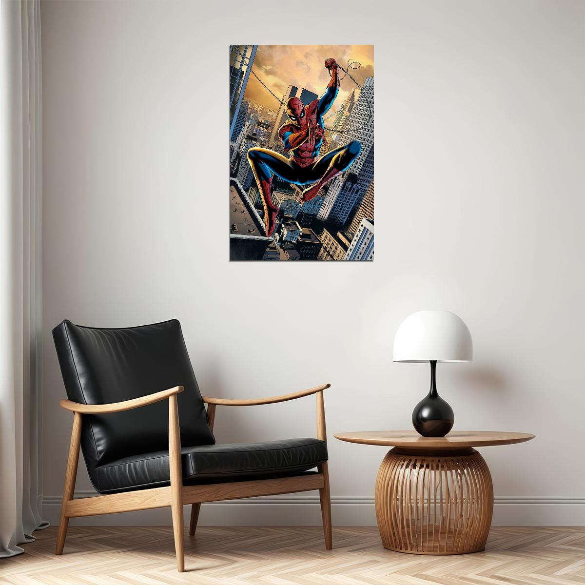 Spider Man Adventure Danger Comic Superhero Poster Wall Art Print Home Wall Decor