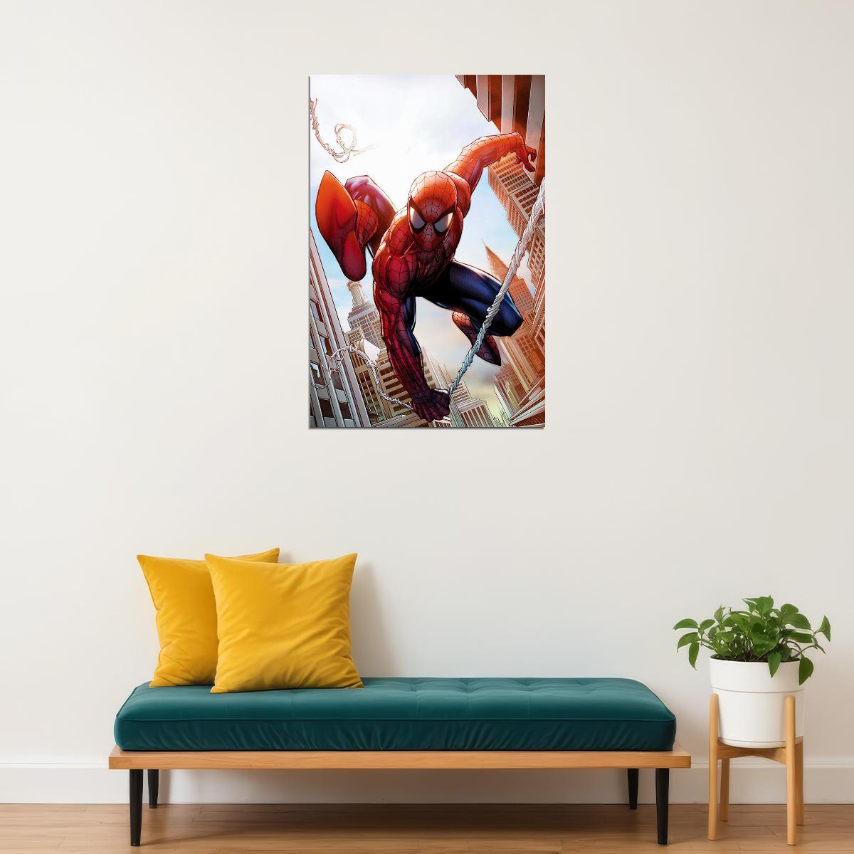 Spider Man Comic Adventure Danger Superhero Poster Wall Art Print Home Wall Decor