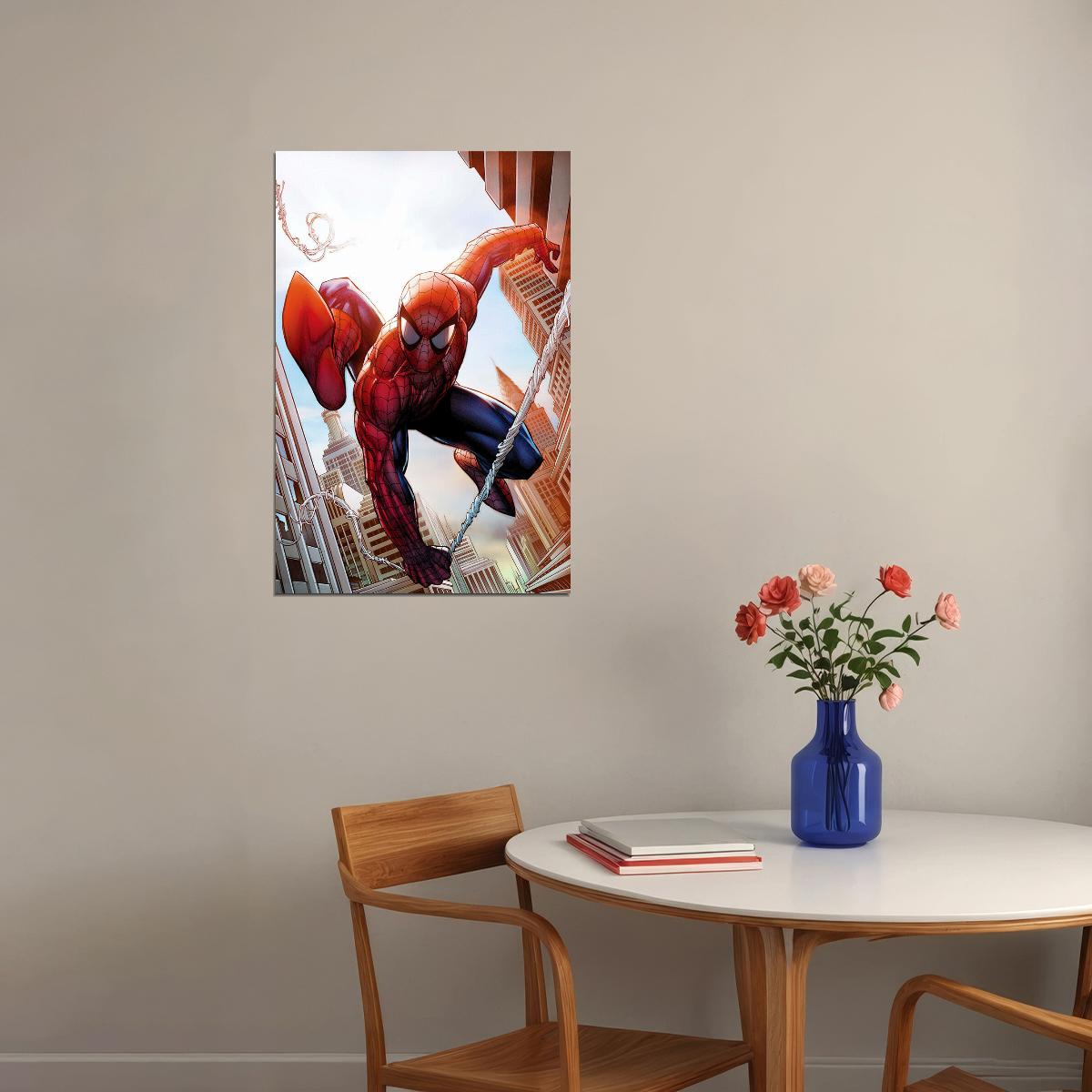 Spider Man Comic Adventure Danger Superhero Poster Wall Art Print Home Wall Decor
