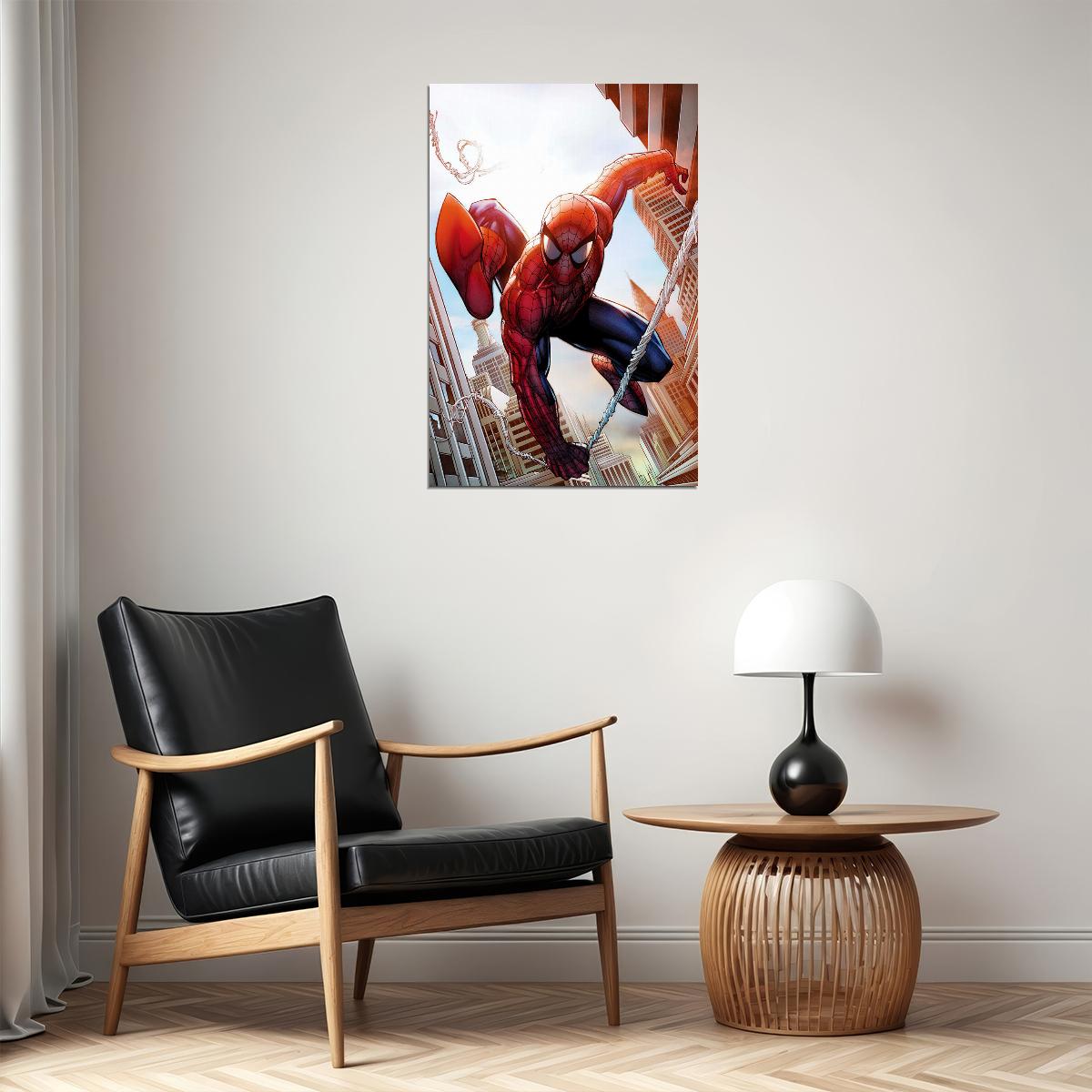 Spider Man Comic Adventure Danger Superhero Poster Wall Art Print Home Wall Decor