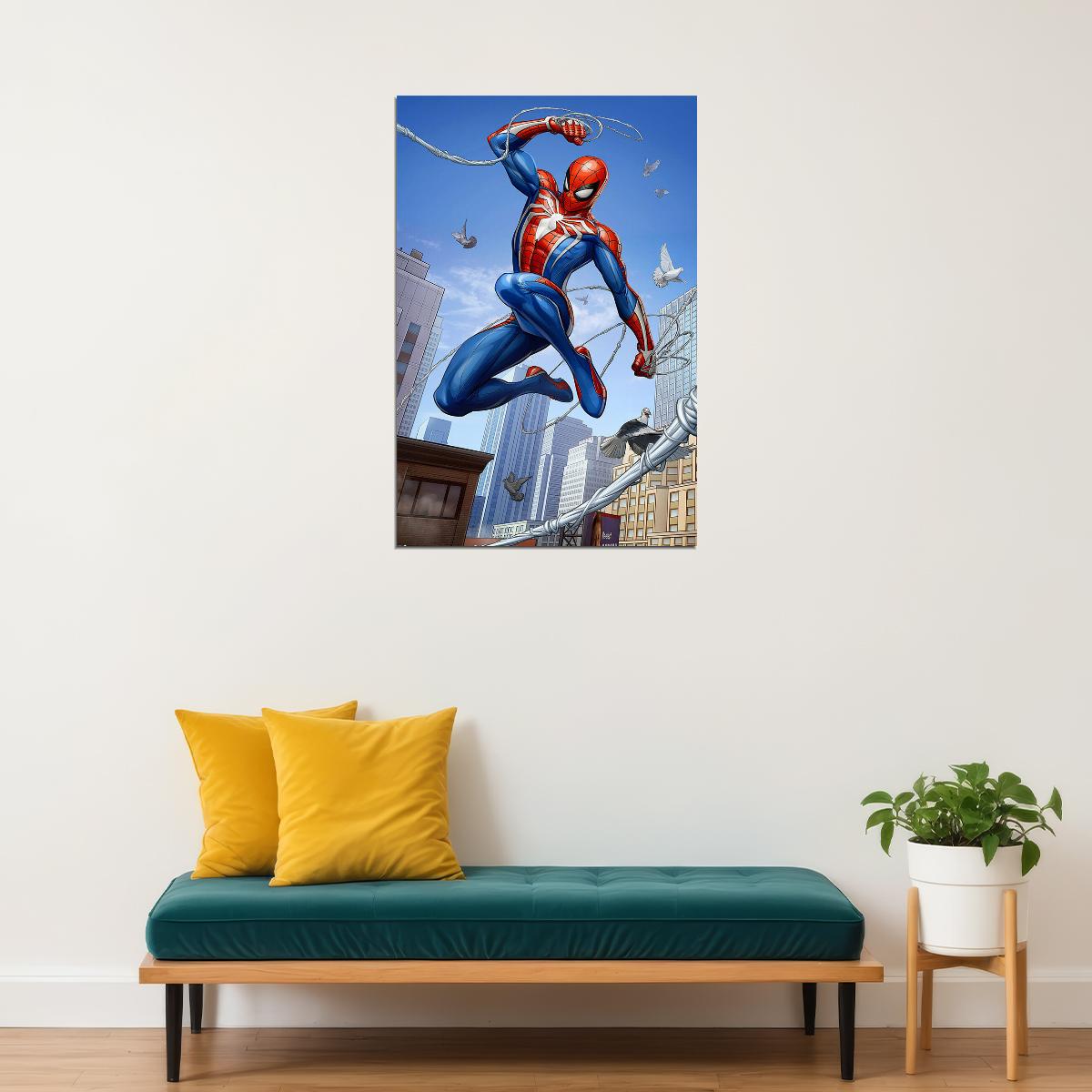 Spider Man Comic Superhero Adventure Danger Poster Wall Art Print Home Wall Decor