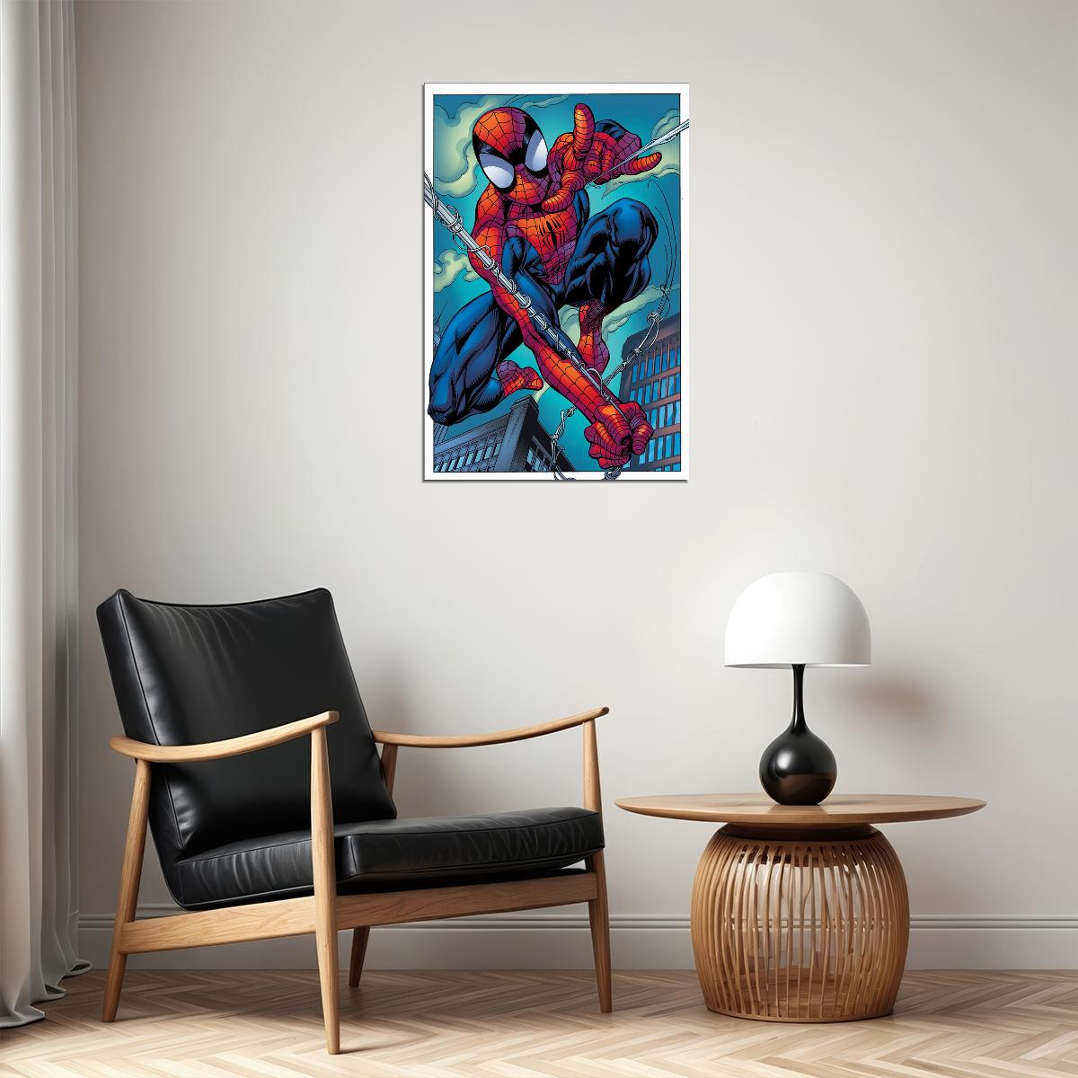 Spider Man Excitement Danger Action Comic Cartoon Poster Wall Art Print Home Wall Decor