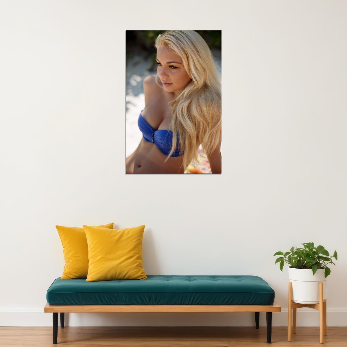 Blonde Sexy Female Model Fashion Picture Poster Wall Art Print Home Wall Decor - xonomax