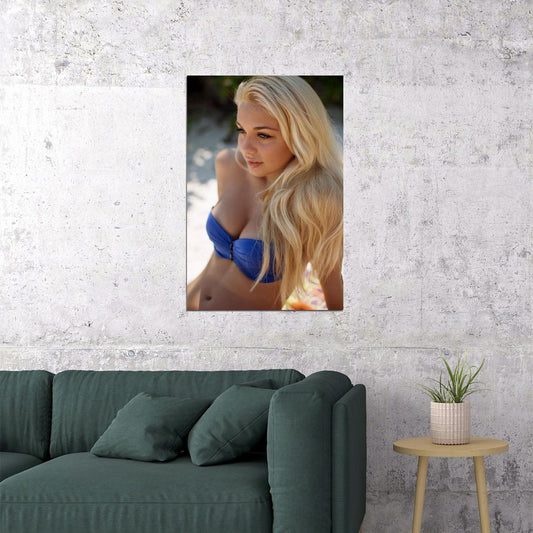 Blonde Sexy Female Model Fashion Picture Poster Wall Art Print Home Wall Decor - xonomax