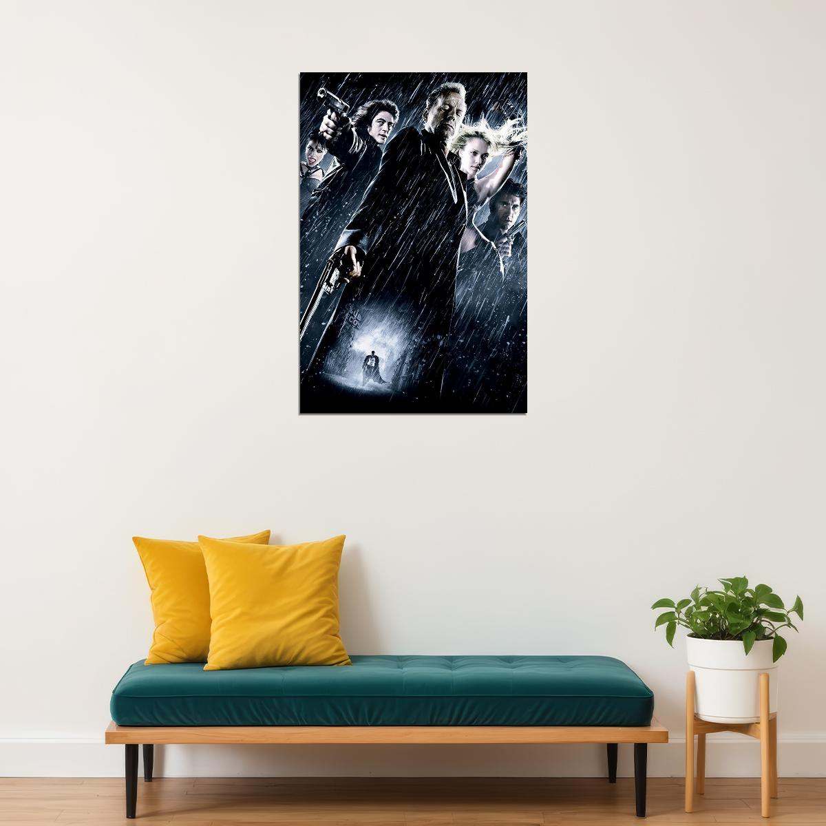 Sin City Movie Crime Thriller Action Bruce Willis Poster Wall Art Print Home Wall Decor