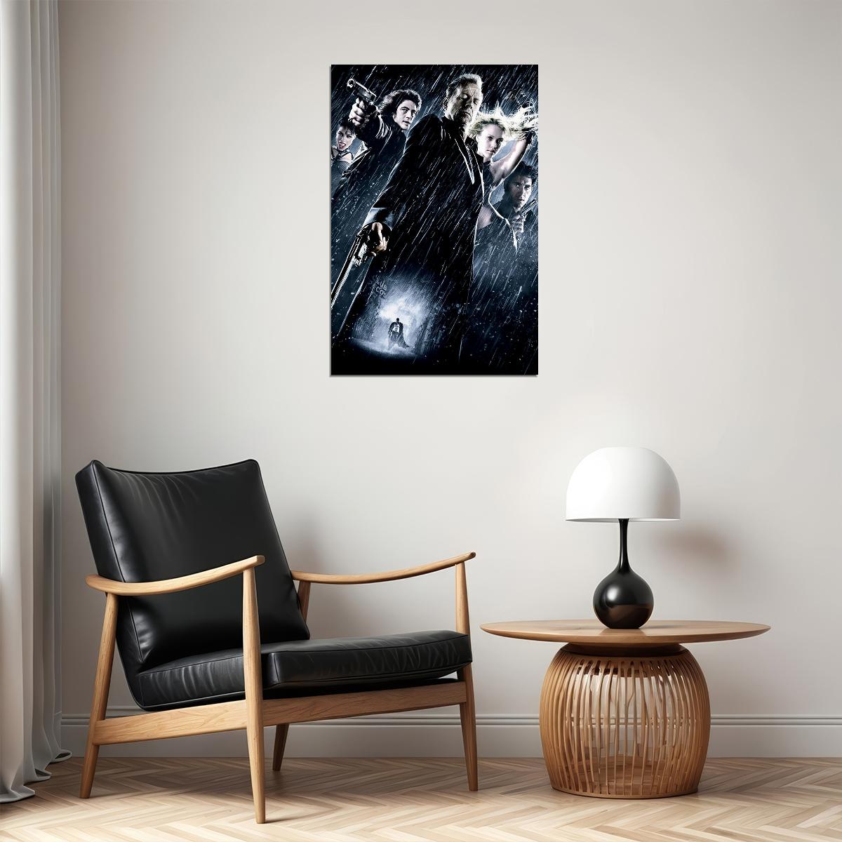 Sin City Movie Crime Thriller Action Bruce Willis Poster Wall Art Print Home Wall Decor