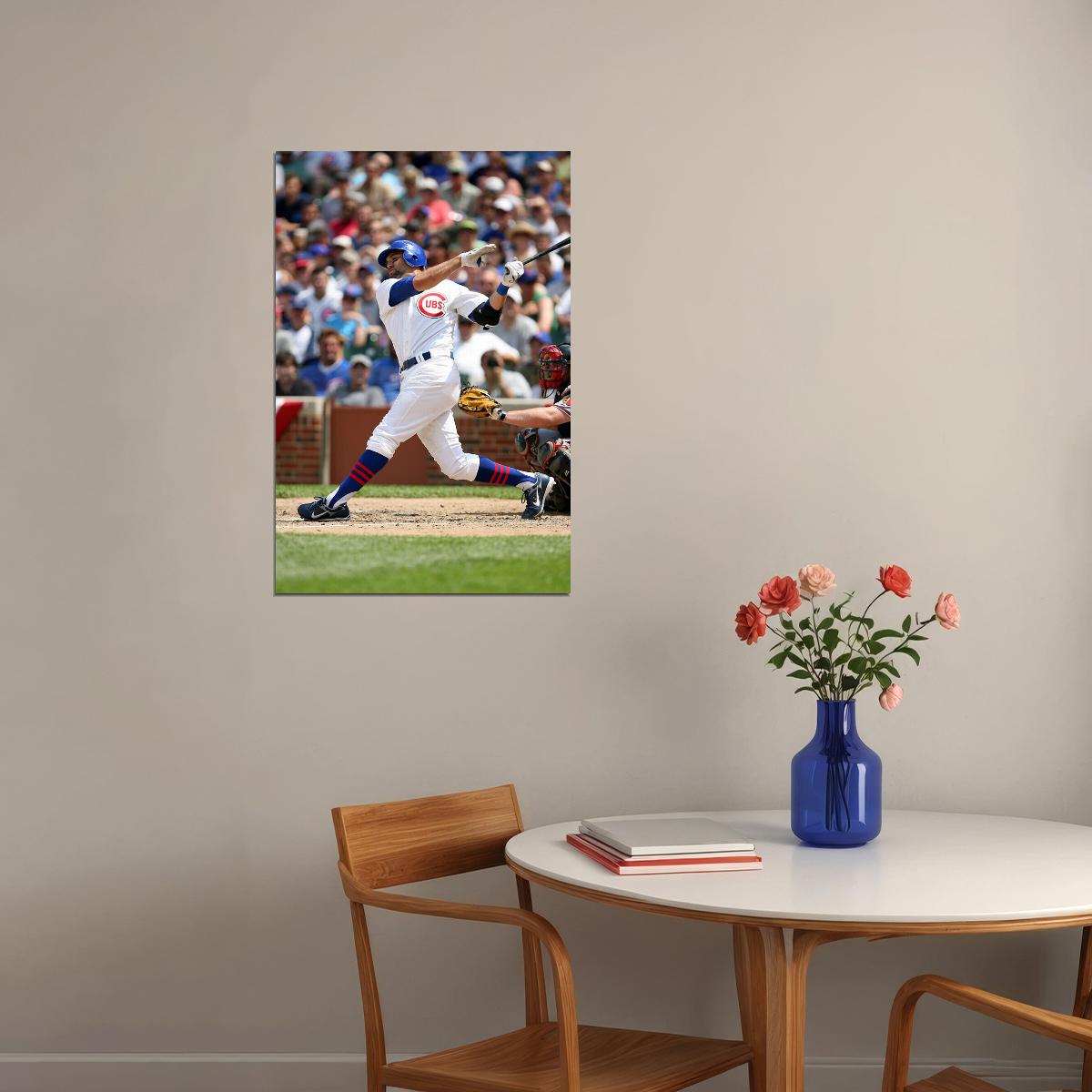 Baseball Justin Ruggiano Chicago Sport Athlete Poster Wall Art Print Home Wall Decor - xonomax