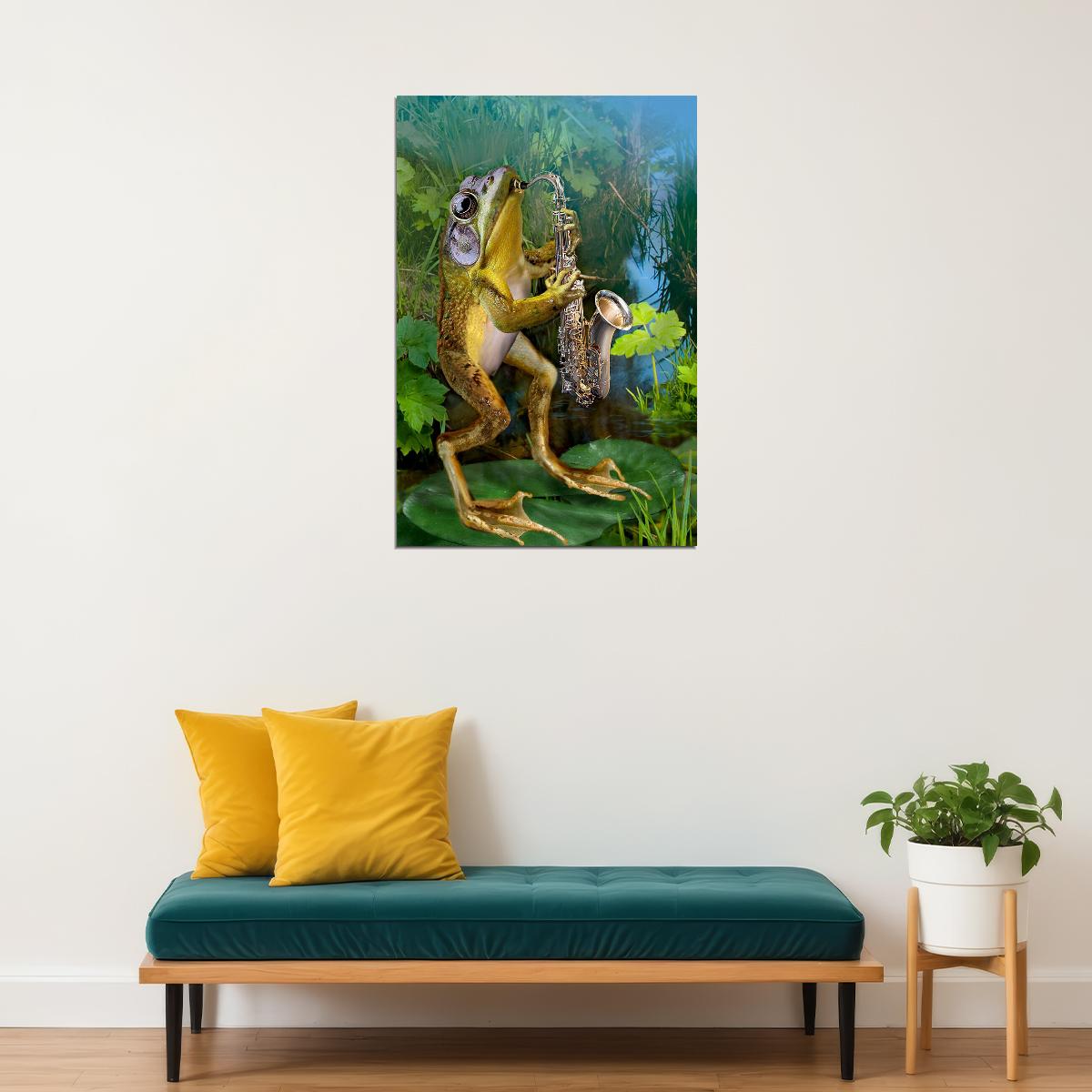 Musical Frog Fantasy Musical Poster Wall Art Print Home Wall Decor - xonomax