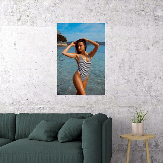 The New Navy Carole Casey Female Model Swimsuit Poster Wall Art Print Home Wall Decor - xonomax