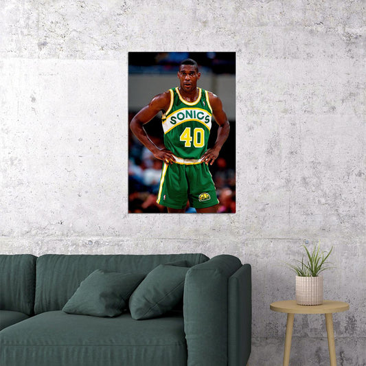 Basketball Shawn Kemp Seattle Poster Wall Art Print Home Wall Decor - xonomax
