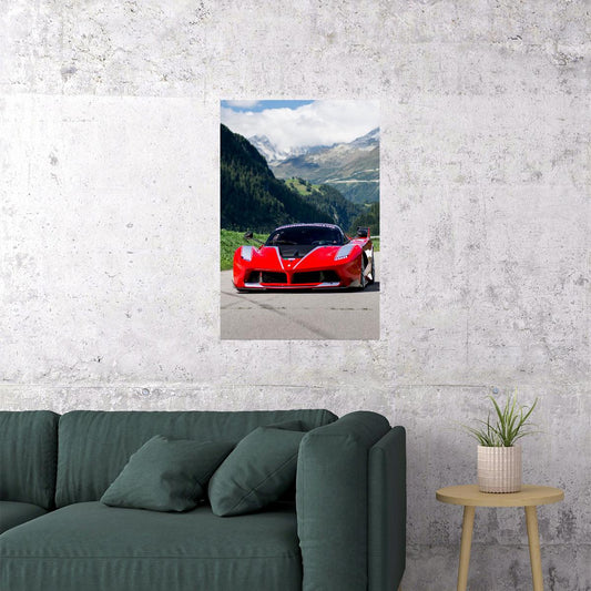 Cars Old Red Ferrari Land Vehicle Picture Poster Wall Art Print Home Wall Decor - xonomax
