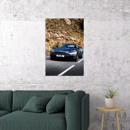Cars Old Blue Aston Martin Land Vehicle Picture Poster Wall Art Print Home Wall Decor - xonomax