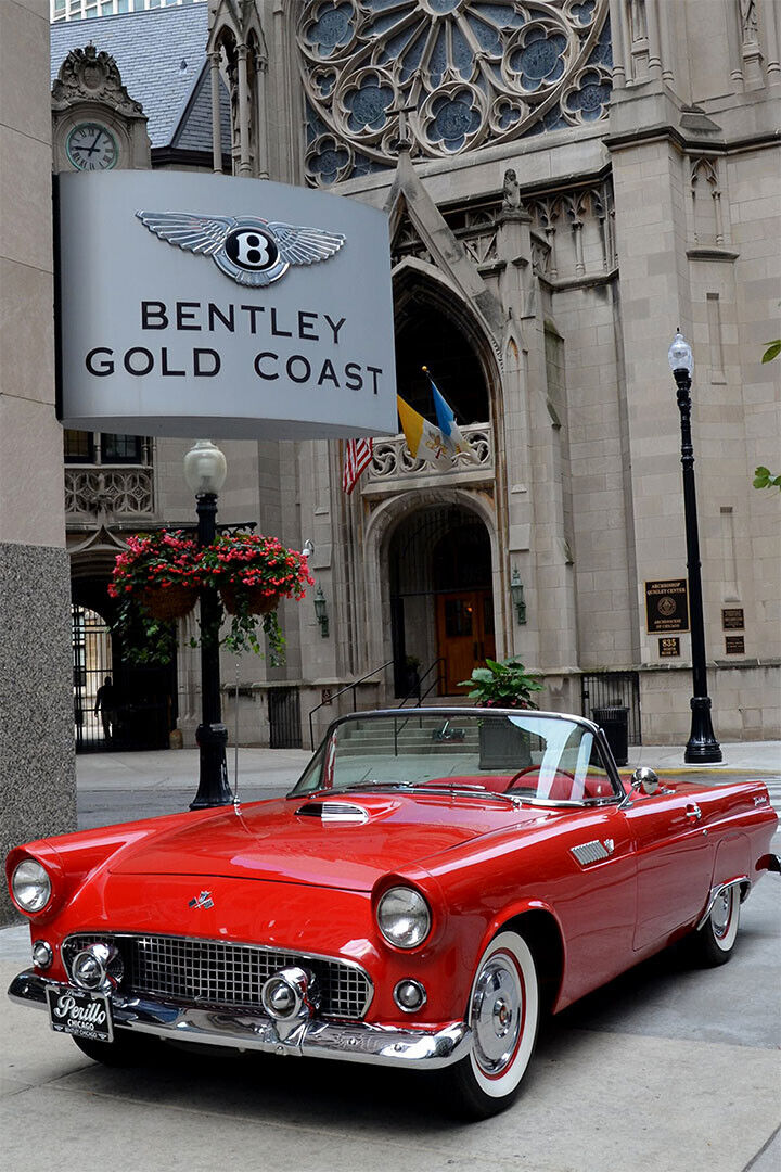 1955 Ford Thunderbird Convertible Red Picture Poster Wall Art Print Home Wall Decor - xonomax