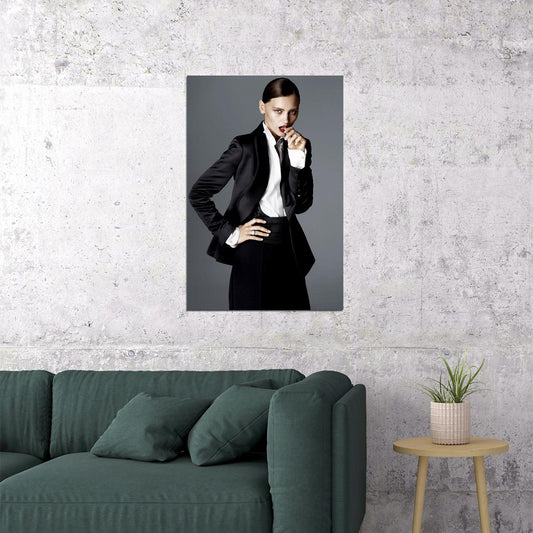 Sexy Female Model Dawn In Tux Fashion Poster Wall Art Print Home Wall Decor - xonomax