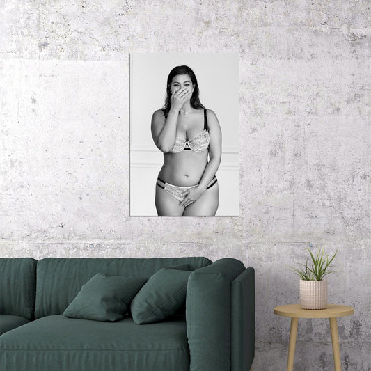 Think Big Sexy Female Model Underwear Black White Poster Wall Art Print Home Wall Decor - xonomax