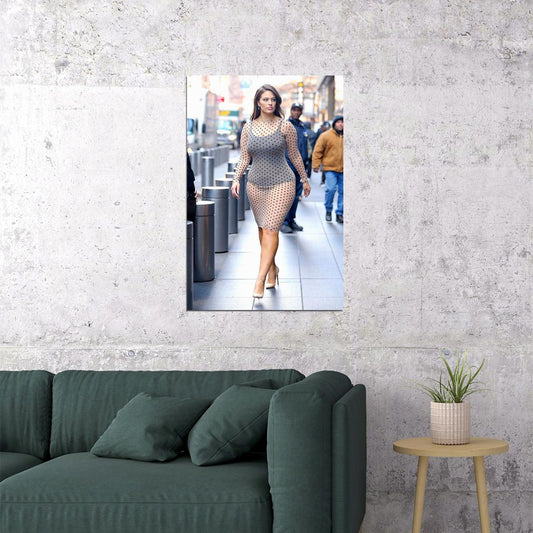 Think Big Sexy Female Transparent Dress Model Poster Wall Art Print Home Wall Decor - xonomax