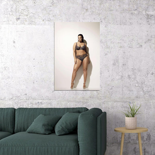 Think Big Sexy Female Model Brown Underwear Poster Wall Art Print Home Wall Decor - xonomax